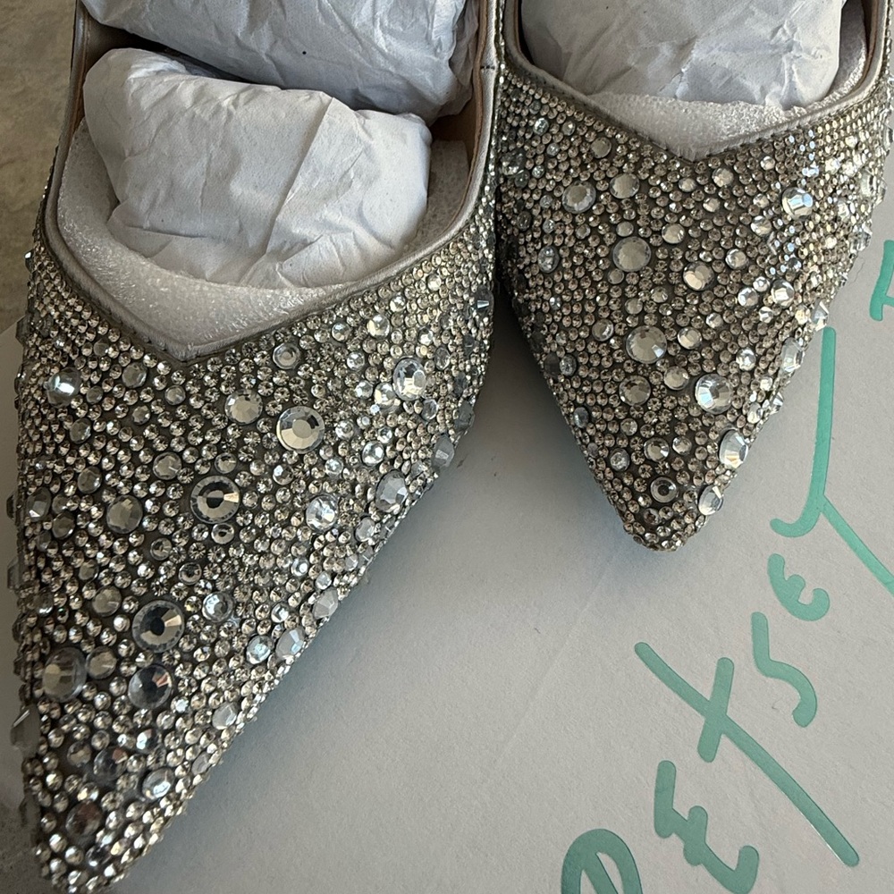 Betsey Johnson Glittering Silver Heels
